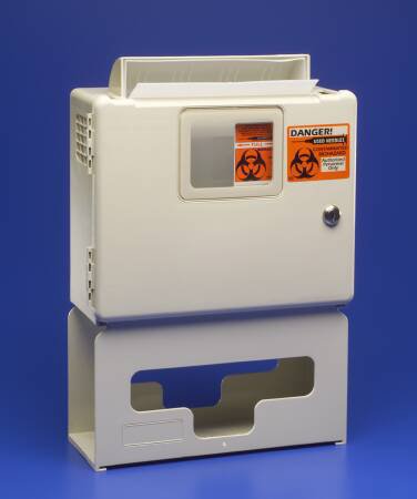 Dispenser Glove Box Holder SharpSafety™In-Room™ Horizontal or Vertical Mounted 1-Box Capacity Beige 4-1/2 X 6-3/4 X 12 Inch Plastic by Cardinal  ID 8550LG